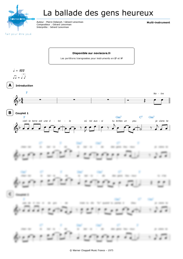 other-sheet-music-la-ballade-des-gens-heureux-g-rard-lenorman