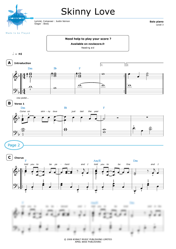 Skinny Love Guitar Chords Birdy