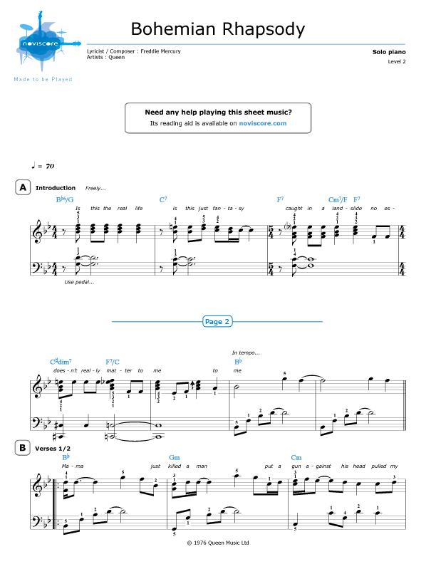 Free Piano Sheet Music For Rhapsody In Blue George Gershwin